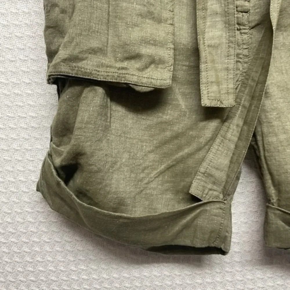 By Malene Birger Olive High Waisted Tie Belt Button Cargo‎ Shorts Women 38 China